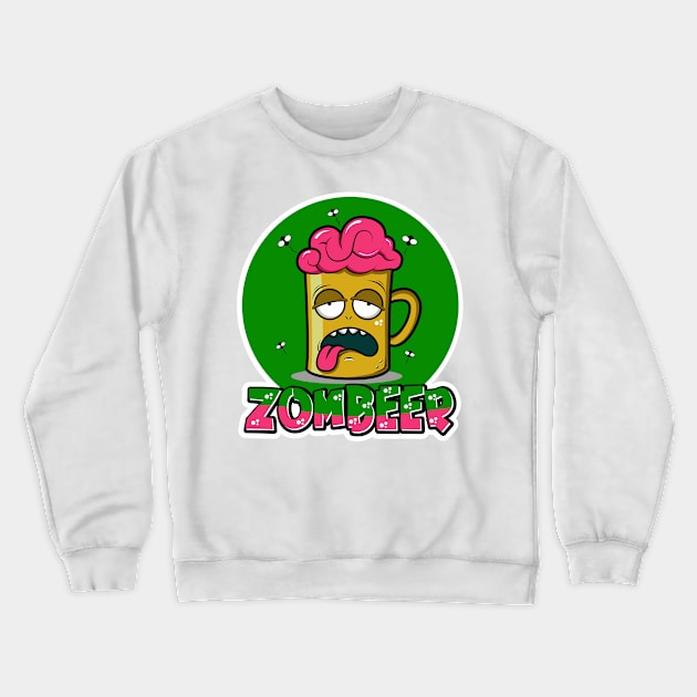 Drunk Halloween Graphics Crewneck Sweatshirt by JohnRelo